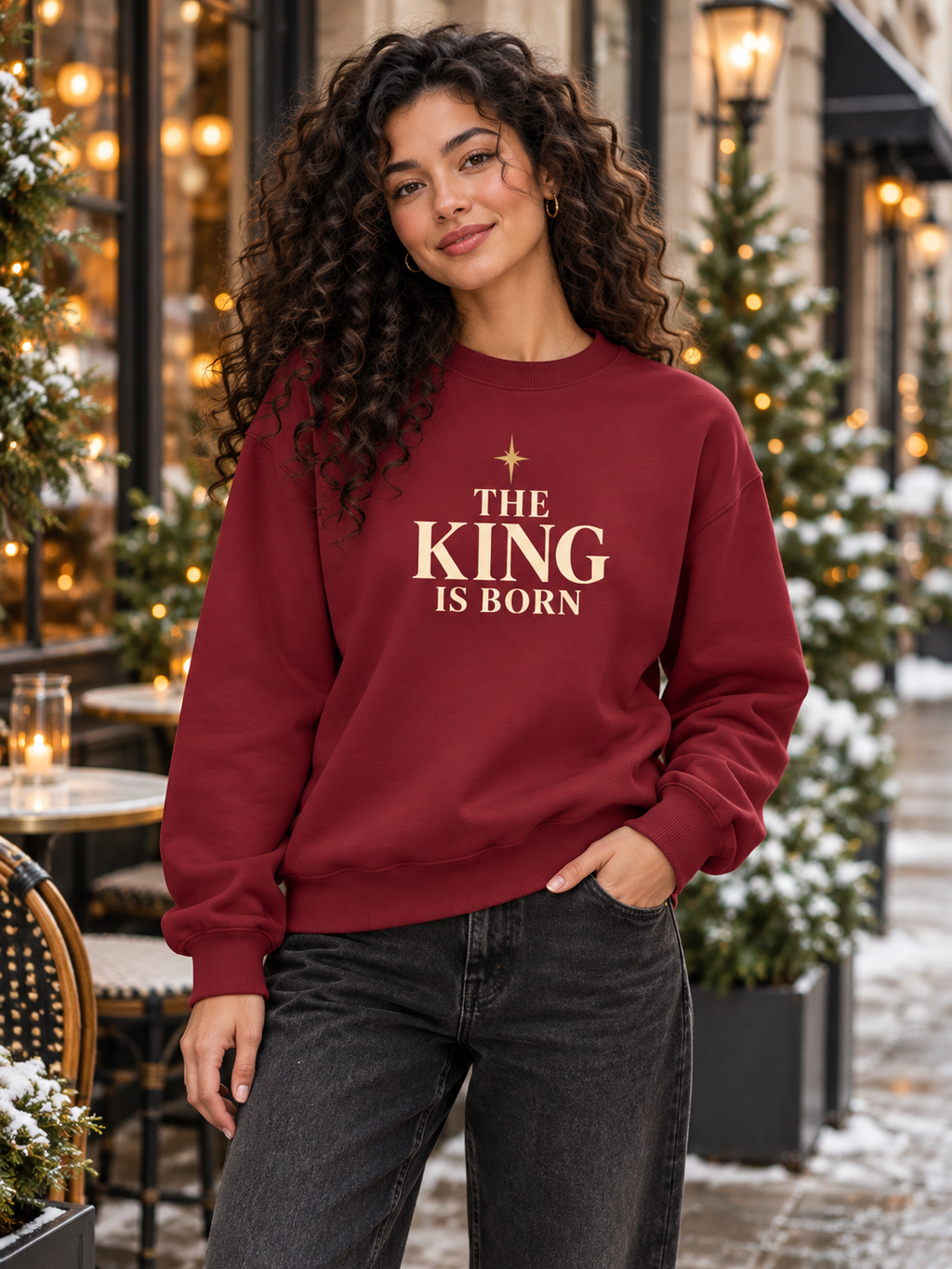The King Is Born Christmas Sweatshirt | Proverbs 31 Co.